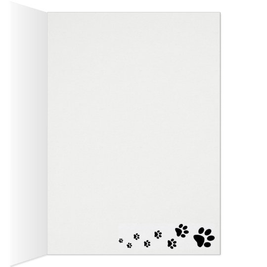 blank note card Australian Shepherd in snow