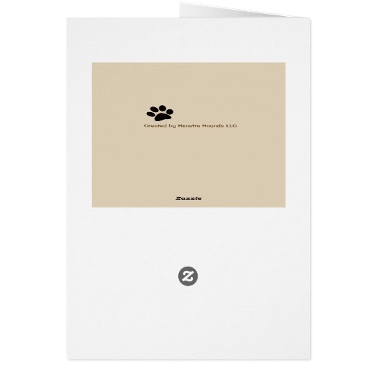 Blank Note Card Dog saying Hello