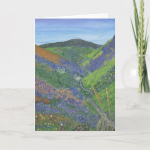 Blank Note Card - Spring time in the mountains