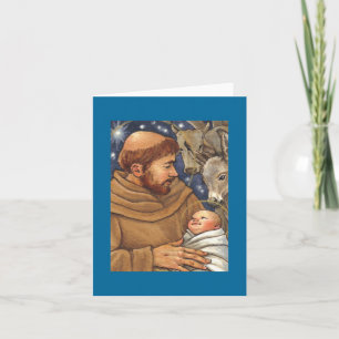 blank note card St Francis Christmas
