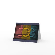 Blank Note Card with Buckles design