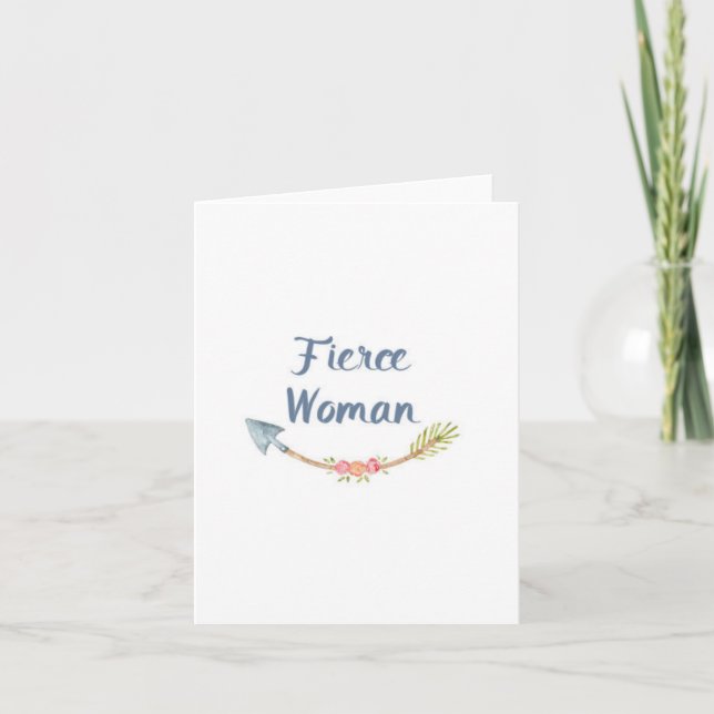 Blank Notecard for Fierce Woman  (Front)