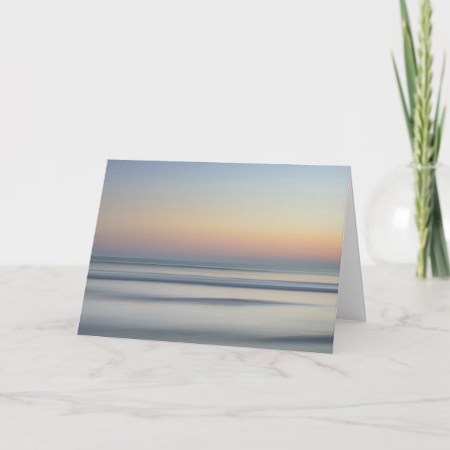 Blank Ocean Sunrise Photo Card (Front)