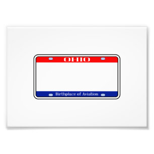 Blank Ohio License Plate Photo Print