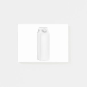 Blank packaging for milk post-it notes