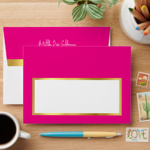 BLANK panel ultra trendy modern pink gold Envelope