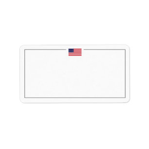 Blank Patriotic Themed Minimal Label
