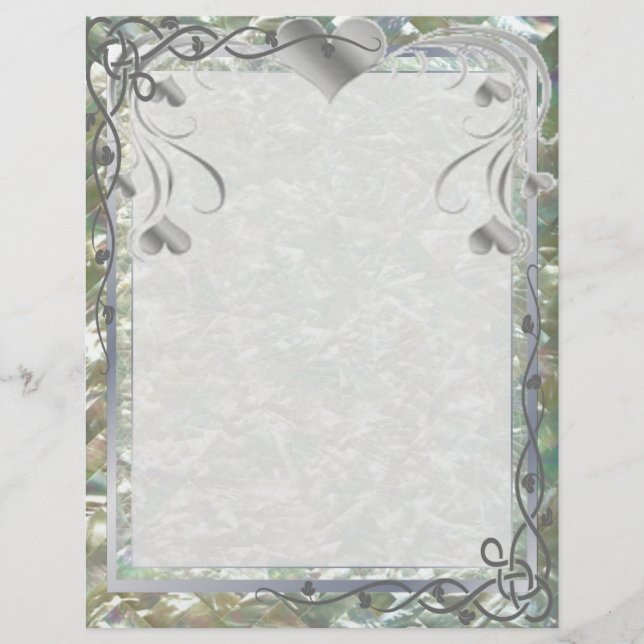 Blank Pearl Essence Paper Colour Silverleaf (Front)