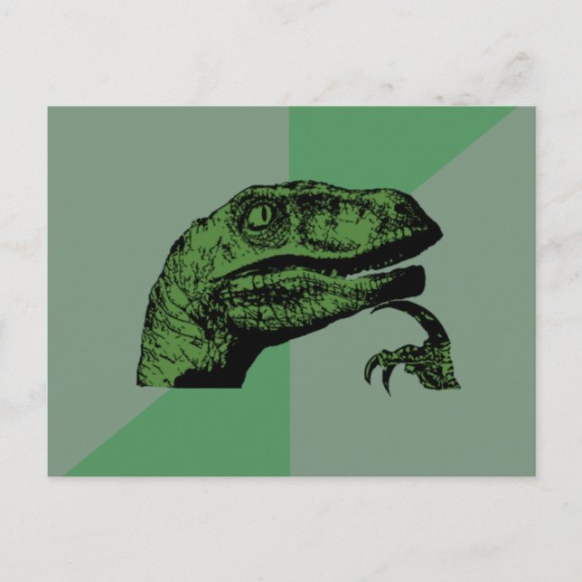 Blank Philosoraptor Post Card (Front)