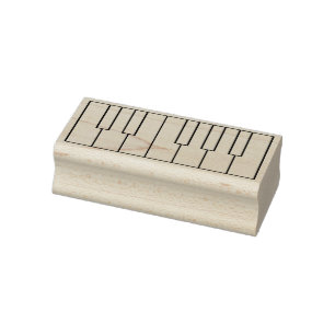 Blank Piano or Keyboard Keys - Small Rubber Stamp
