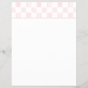 Blank Pink and White Checkerboard Letterhead Flyer