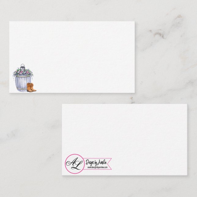 Blank Place Cards Summer Country Wedding Rustic Wa (Front/Back)