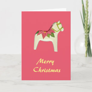 Blank Poinsettia Christmas Card