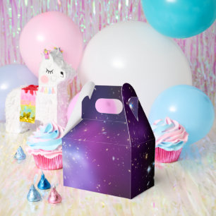 Blank Purple Galaxy Cluster Celestial Large Favour Box