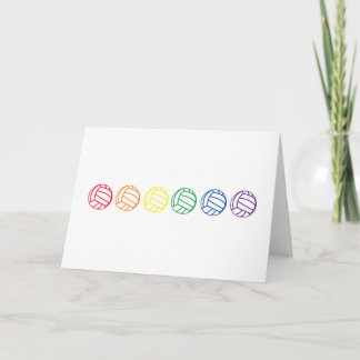 Blank Rainbow Volleyball Card