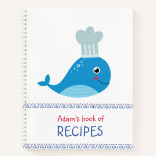 Blank recipe notebook for kids