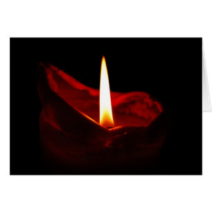 Blank red candle card