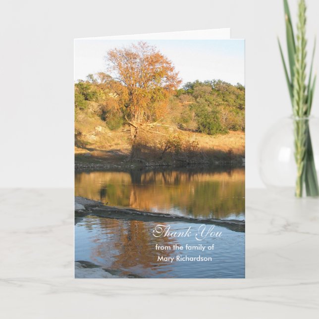 Blank River Sympathy Thank You Card (Front)