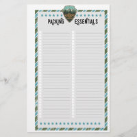 Blank Road Trip Packing Essentials List