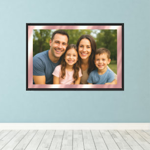 Blank Rose Gold Background Upload Your Own Photo Canvas Print