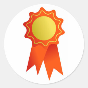 Blank Rosette Classic Round Sticker