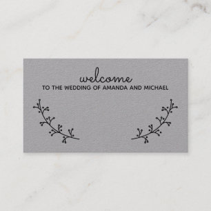 Blank Rustic Laurels Wedding Place Card