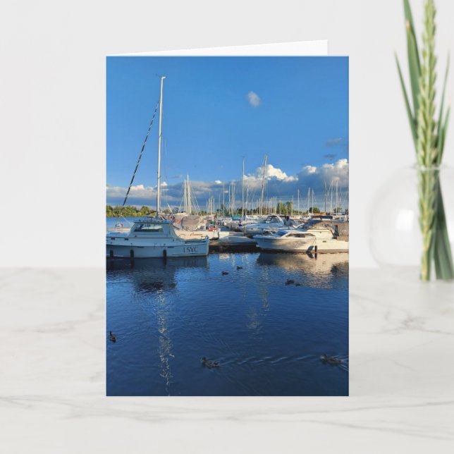 Blank Sailboats on Lake Ontario Card (Front)