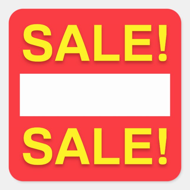 Blank sale discount or price stickers (Front)