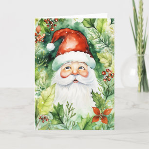 Blank Santa Claus Christmas Card
