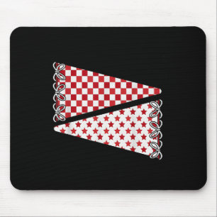 Blank School Spirit Team Colours Game Day Red Foot Mouse Mat