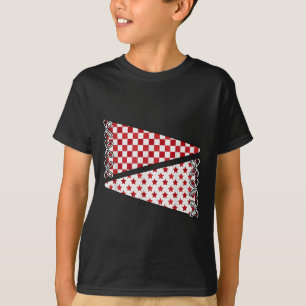 Blank School Spirit Team Colours Game Day Red Foot T-Shirt