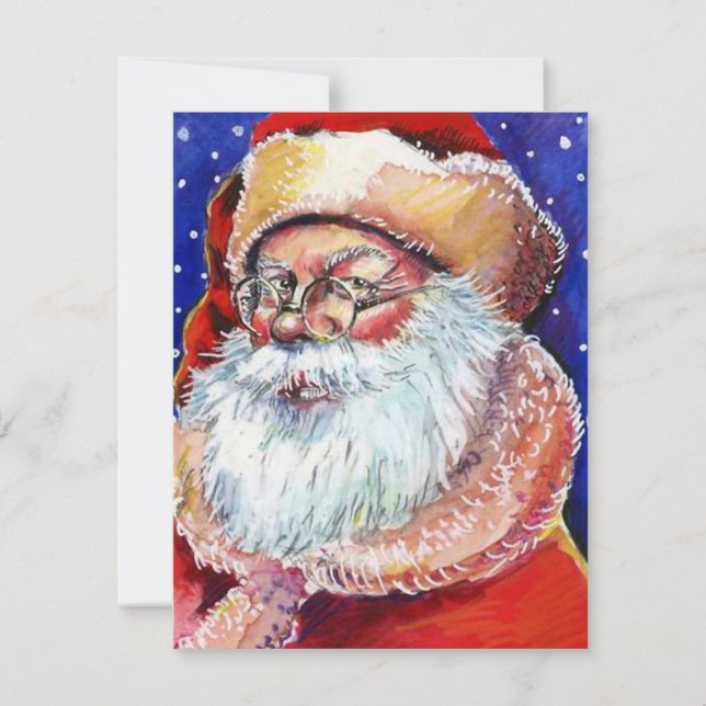 Blank Secret Santa Holiday Announcement Invitation (Front)