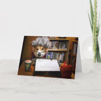 Blank Secretary Corgi card