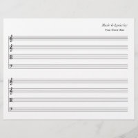 Blank Sheet Music 4 Stave String Quartet