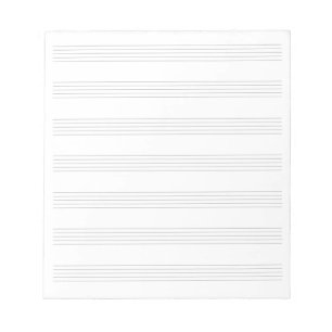 Blank Sheet Music 7 Staves Notepad