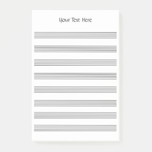 Blank Sheet Music 8 Staves Post-it Notes