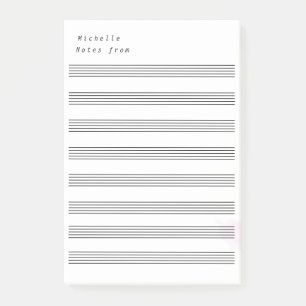 Blank Sheet Music 8 Staves Post-it Notes