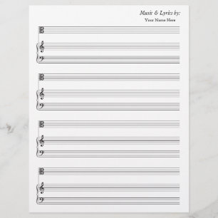 Blank Sheet Music  Alto And Piano
