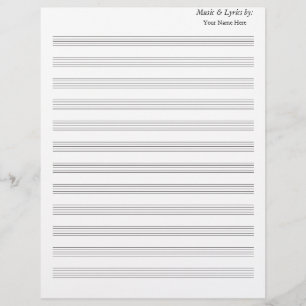 Blank Sheet Music Blank 12 Staves no clefs