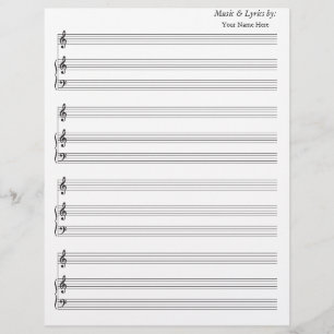Blank Sheet Music Blank Piano Treble Clef