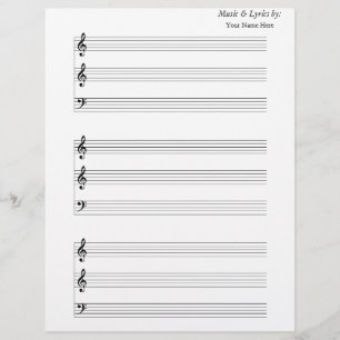 Blank Sheet Music Trumpet Trombone