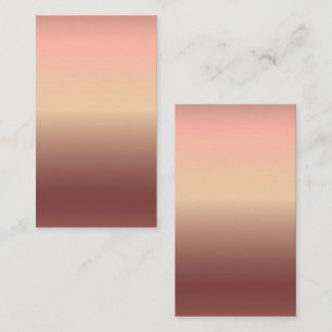 Blank Shinny Rose Gold Gradient Business Card