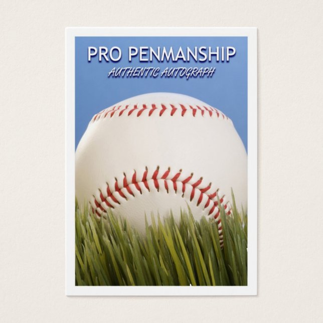 Blank Signature Card for baseball autographs! (Front)