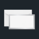 Blank Silver and White Wedding Advice and Wishes Card<br><div class="desc">Add a personal touch to your wedding with a silver wedding advice and wishes card. This advice card features silver border on white background. Perfect for wedding, baby shower, birthday party, bridal shower, bachelorette party and any special occasions. Please Note: The foil details are simulated in the artwork. No actual...</div>