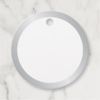 Blank Silver and White Wedding Favour Tags