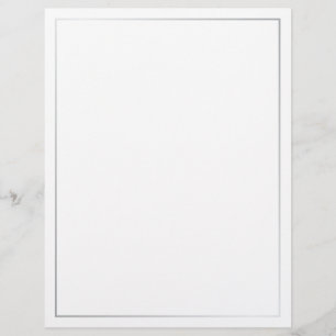 Blank Silver Custom Letterhead