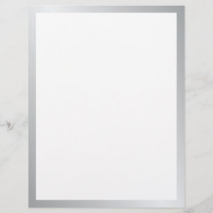 Blank Silver Custom Letterhead