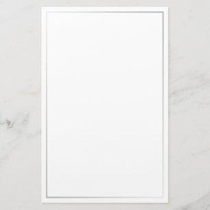 Blank Silver Stationery