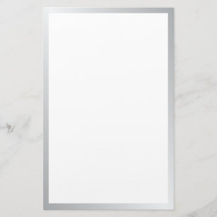 Blank Silver Stationery