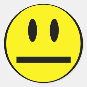 Blank Smile Face Classic Round Sticker